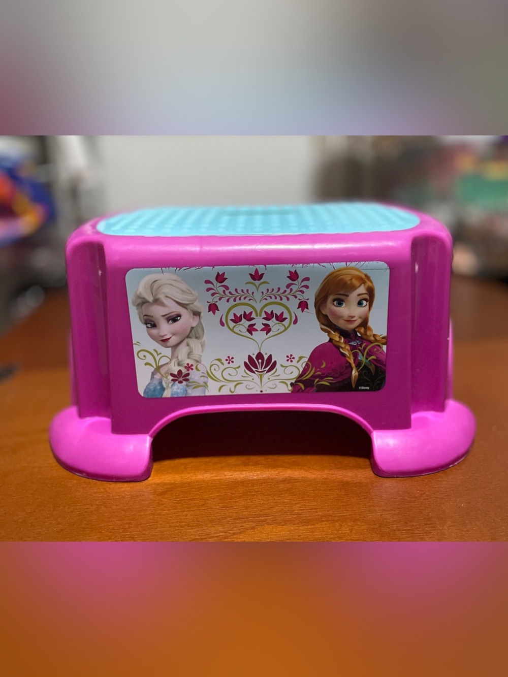 Disney Frozen Step Stool Purple/Blue Non-Slip Plastic Elsa Anna Child Kids
